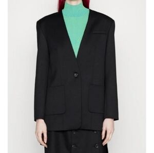 2ndday S38 Black Front Pockets Single Breasted Blazer